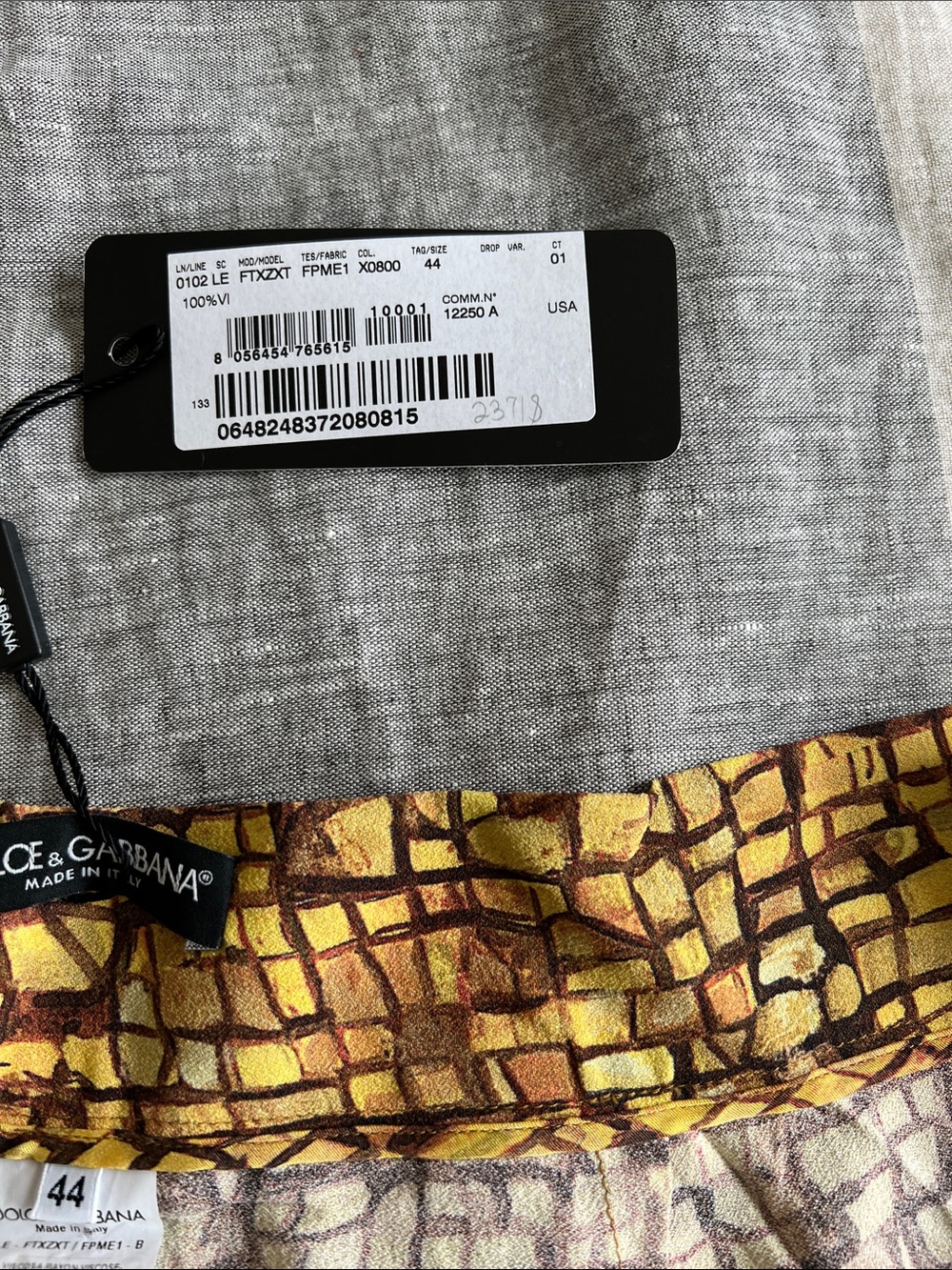 Dolce & Gabbana Yellow and Brown Mosaic Print Skirt - Picture 4 of 7